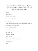 Bảo lãnh dự thầu và bảo lãnh thực hiện hợp đồng: Thẩm định và phát hành thư bảo lãnh thuộc thẩm quyền quyết định của Tổng Giám đốc NHPT docx