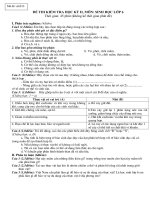 Đề thi HK II Sinh 6