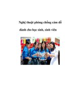 Nghệ thuật phòng chống cám dỗ dành cho học sinh, sinh viên pot