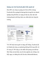 Quảng cáo trên Facebook phát triển mạnh mẽ pptx