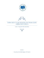 CHÍNH SÁCH TỶ GIÁ HỐI ĐOÁI CỦA TRUNG QUỐC VÀ MẬU DỊCH CHÂU Á