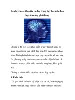 Rèn luyện các thao tác tư duy trong dạy học môn hoá học ở trường phổ docx