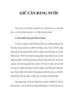 GIỮ CÂN BẰNG NƯỚC docx