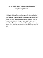 Làm sao để biết chính xác những chương trình nào đang truy cập Internet pot