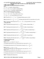 TIẾP TUYẾN CỦA ĐỒ THỊ HÀM SỐ ÔN THI ĐẠI HỌC