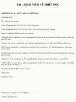 Khái niệm về triết học docx