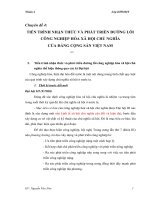 Tiến trình nhận thức và phát triển đường lối công nghiệp hóa xả hội chủ nghĩa ppt