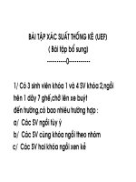 Bài tập môn xác suất thống kê doc