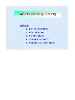 môi trường quản trị môi trường quản trị