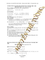 ĐỀ + ĐÁP ÁN THI VÀO 10 CHUYÊN KIÊN GIANG 2010