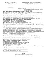 Đề thi tuyển sinh vào 10 THPT - Bình Định