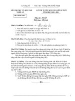 Đề -Gợi ý giải đề thi tuyển sinh vào lớp 10 năm học 2010-2011 NA