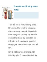 Trao đổi ion để xử lý nước cứng pdf