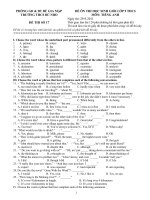 Đề ôn thi học sinh giỏi lớp 9 số 17, môn tiếng anh ppsx