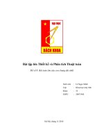 Bài tập lớn Thiết kế và Phân tích Thuật toán