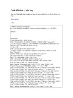 Code đổi đơn vị đo lường