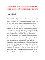 MỘT SỐ GIẢI PHÁP NÂNG CAO CHẤT LƯỢNG ÔN THI ĐẠI HỌC MÔN SINH HỌC CHO HỌC SINH pptx