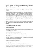 Quản lý rủi ro trong đầu tư chứng khoán doc