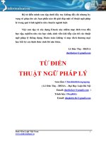 TỪ điển  THUẬT NGỮ PHÁP lý