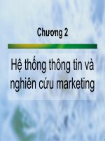 Chương 2: Hệ thống thông tin và nghiên cứu marketing docx
