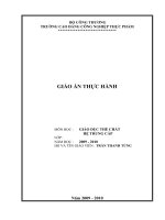 giáo án giáo dục thể chất hệ trung cấp