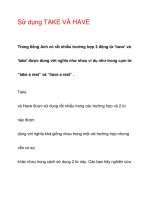 Sử dụng TAKE VÀ HAVE docx