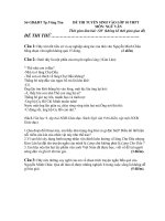 Đề thi thử TS 10 THPT