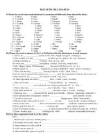 ĐỀ ÔN TUYỂN SINH VÀO LỚP 10 Môn TIẾNG ANH Đề29