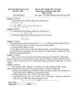 Đề thi môn Toán tuyển sinh lớp 10 Quảng Trị năm 2010 - 2011