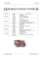 giao an tuần 20 : lớp 2