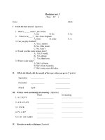 Revision test 1 English 4