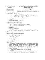 Đề,đáp án chuên toán Thái Bình
