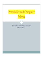 LECTURE 1: INTRODUCTION TO PROBABILITY pptx