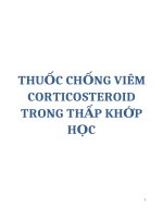 THUỐC CHỐNG VIÊM CORTICOSTEROID TRONG THẤP KHỚP HỌC pot