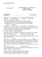 ĐỀ & ĐẤPÁN HÓA (M493-253-596) Khối A Đại Học 2010