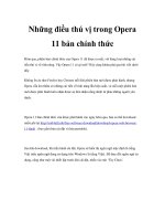 Những điều thú vị trong Opera 11 bản chính thức docx