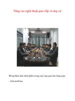 Nâng cao nghệ thuật giao tiếp và ứng xử pdf