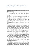 Hướng dẫn lập đề án Bảo vệ môi trường ppt