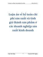Luận án về kế toán chi phí sản xuất và tính giá thành sản phẩm ở các doanh nghiệp sản xuất kinh doanh docx