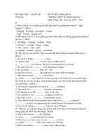 Đề thi T.Anh vào lớp 10