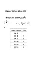Hướng dẫn tính toán và sử dụng Microsoft Excel trong xác suất thống kê docx