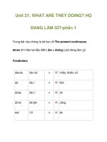 Unit 21: WHAT ARE THEY DOING? pps