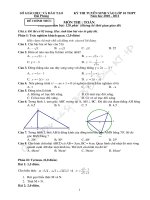 Đề + đáp án đề chính thức vào 10 THPT năm 2010-2011 Hải Phòng ngày 23-6-2010