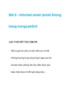 Bài 6 - Informal email (email khong trang trọng)-phần5 pdf