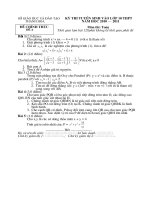 Đề thi vào lớp 10 THPT tỉnh Thanh Hóa 2010 - 2011 môn Toán