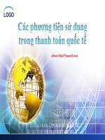 Các phương tiện sử dụng trong thanh toán quốc tế pps
