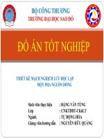 THIẾT KẾ MẠCH NGHỊCH LƯU ĐỘC LẬP MỘT PHA NGUỒN DÒNG