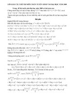 Lời giải câu 5  đề thi Toán vào ĐH khối A năm 2009