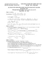 đề thi vào lớp 10 chuyên đại học sư phạm và lơi giải