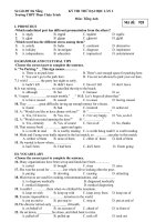 Thi thử Đại học môn Tiếng Anh và đáp án